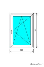 Окно одностворчатое